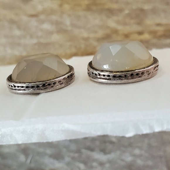 Satellite Paris Faceted Quartz Earrings Studs - Picture 5 of 11